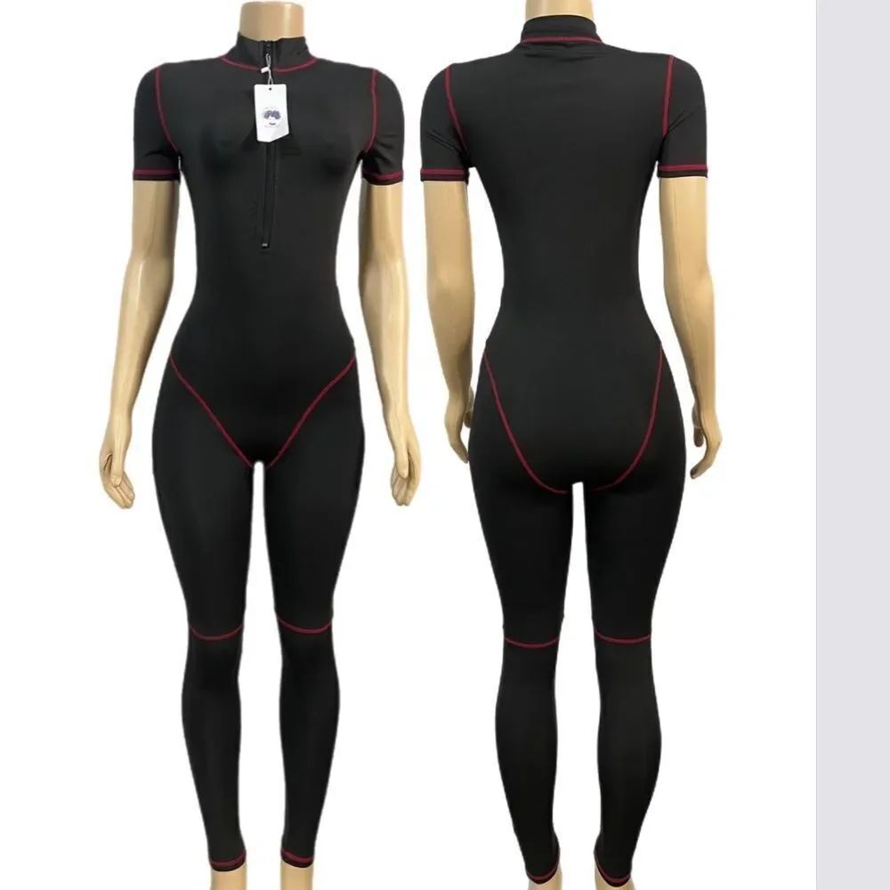 Do my self Enjoy Quality Life Womens Sports Fitness Jumpsuit black Medium NWT